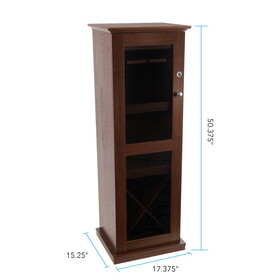 Herrin Locking Bar Cabinet - Chestnut B06481186
