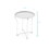 Atlantic Round Metal Tray White End Side Table, Removable Tray Outdoor & Indoor Drink, Snack, Coffee Table, Telephone Table B06481266