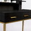 Adeline Vanity w/Mirror LED Lights including Stools in Black