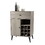 Modern Grey Wine Cabinet, Single Drawer, Single Cabinet with a removable wine rack B064P182637