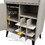 Modern Grey Wine Cabinet, Single Drawer, Single Cabinet with a removable wine rack B064P182637