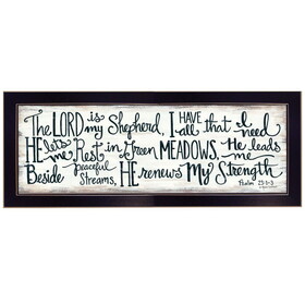 "The Lord is My Shepherd" by Annie LaPoint, Ready to Hang Framed Print, Black Frame B06785107