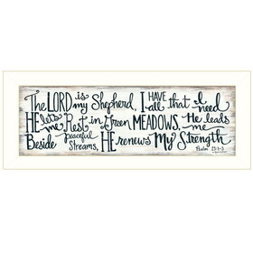 "The Lord is My Shepherd" by Annie LaPoint, Ready to Hang Framed Print, White Frame B06785108
