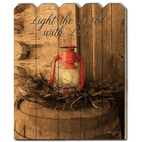 "Light the World" by Anthony Smith, Printed Wall Art on a Wood Picket Fence B06785122