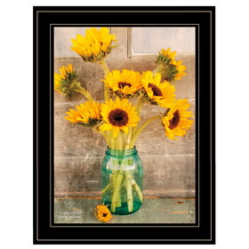 "Country Sunflowers I" by Anthony Smith, Ready to Hang Framed print, Black Frame B06785124