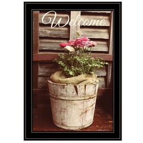 "Welcome Roses" by Anthony Smith, Ready to Hang Framed Print, Black Frame B06785126