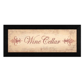 "Wine Cellar" by Becca Barton, Printed Wall Art, Ready to Hang Framed Poster, Black Frame B06785135