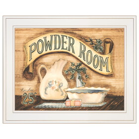 "Powder Room" by Becca Barton, Ready to Hang Framed Print, White Frame B06785137