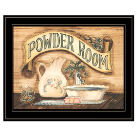 "Powder Room" by Becca Barton, Ready to Hang Framed Print, Black Frame B06785138