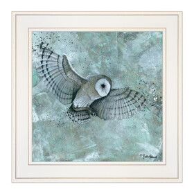 "Simplicity Owl" by Britt Hallowell, Ready to Hang Framed Print, White Frame B06785152