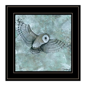 "Simplicity Owl" by Britt Hallowell, Ready to Hang Framed Print, White Frame B06785153
