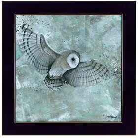 "Simplicity Owl" by Britt Hallowell, Ready to Hang Framed Print, Black Frame B06785154