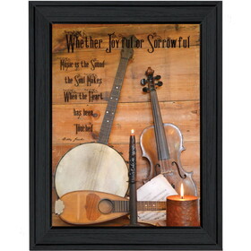 "Music" by Billy Jacobs, Printed Wall Art, Ready to Hang Framed Poster, Black Frame B06785163