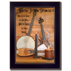 "Music" by Billy Jacobs, Printed Wall Art, Ready to Hang Framed Poster, Black Frame B06785164