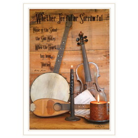 "Music" by Billy Jacobs, Ready to Hang Framed Print, White Frame B06785165