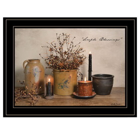 "Simple Blessings" by Billy Jacobs, Ready to Hang Framed Print, Black Frame B06785203