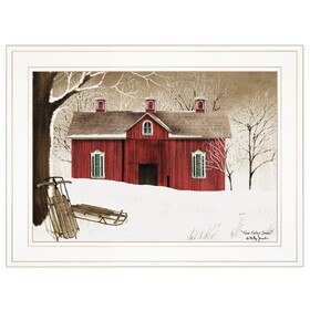 "New Fallen Snow" by Billy Jacobs, Ready to Hang Framed Print, White Frame B06785226