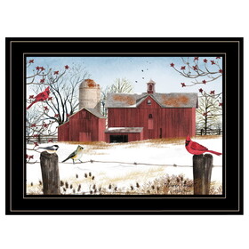 "Winter Friends" by Billy Jacobs, Ready to Hang Framed Print, Black Frame B06785253