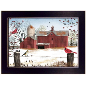 "Winter Friends" by Billy Jacobs, Ready to Hang Framed Print, Black Frame B06785254