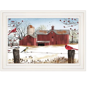 "Winter Friends" by Billy Jacobs, Ready to Hang Framed Print, White Frame B06785256