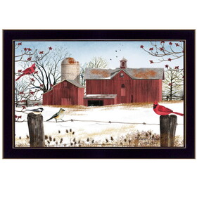 "Winter Friends" by Billy Jacobs, Ready to Hang Framed Print, Black Frame B06785258