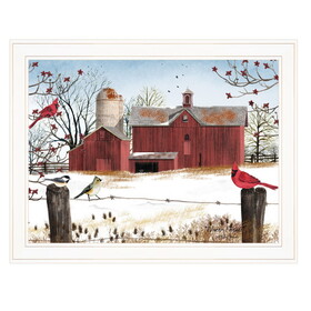 "Winter Friends" by Billy Jacobs, Ready to Hang Framed Print, White Frame B06785259