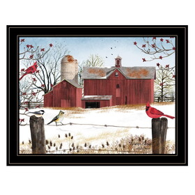 "Winter Friends" by Billy Jacobs, Ready to Hang Framed Print, Black Frame B06785260