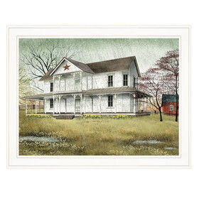 "April Showers" by Billy Jacobs, Ready to Hang Framed Print, White Frame B06785263