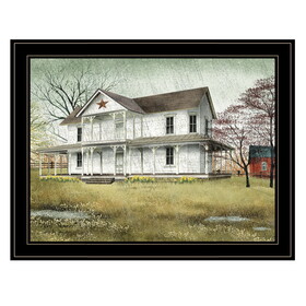 "April Showers" by Billy Jacobs, Ready to Hang Framed Print, Black Frame B06785264