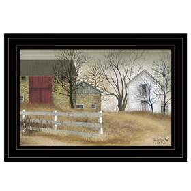 "The Old Stone Barn" by Billy Jacobs, Ready to Hang Framed Print, Black Frame B06785268
