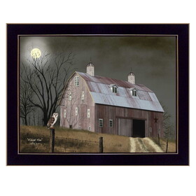 "Midnight Moon" by Billy Jacobs, Ready to Hang Framed Print, Black Frame B06785278