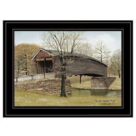 "The Old Humpback Bridge" by Billy Jacobs, Ready to Hang Framed Print, Black Frame B06785289