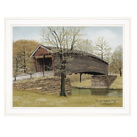 "The Old Humpback Bridge" by Billy Jacobs, Ready to Hang Framed Print, White Frame B06785290