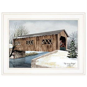 "The Kissing Bridge" by Billy Jacobs, Ready to Hang Framed Print, White Frame B06785302