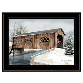"The Kissing Bridge" by Billy Jacobs, Ready to Hang Framed Print, Black Frame B06785303