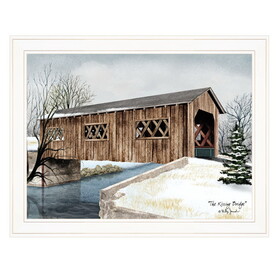 "The Kissing Bridge" by Billy Jacobs, Ready to Hang Framed Print, White Frame B06785304