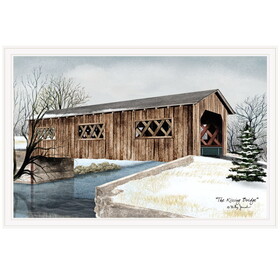 "The Kissing Bridge" by Billy Jacobs, Ready to Hang Framed Print, White Frame B06785306