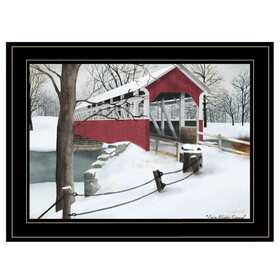 "Crisp Winter Evening" by Billy Jacobs, Ready to Hang Framed Print, Black Frame B06785315