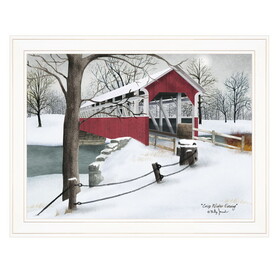 "Crisp Winter Evening" by Billy Jacobs, Ready to Hang Framed Print, White Frame B06785316