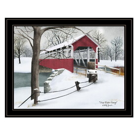 "Crisp Winter Evening" by Billy Jacobs, Ready to Hang Framed Print, Black Frame B06785317