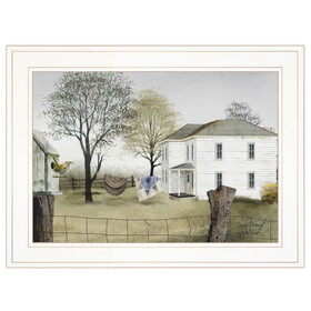 "Spring Cleaning" by Billy Jacobs, Ready to Hang Framed Print, White Frame B06785335