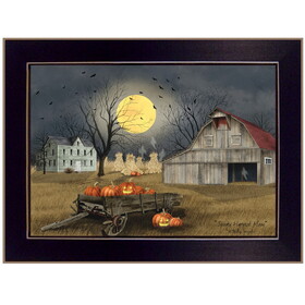 "Spooky Harvest Moon" by Billy Jacobs, Ready to Hang Framed Print, Black Frame B06785341