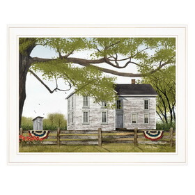 "Sweet Summertime House" by Billy Jacobs, Ready to Hang Framed Print, White Frame B06785357