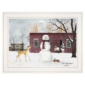 "The Friendly Beasts" by Billy Jacobs, Ready to Hang Framed Print, White Frame B06785361