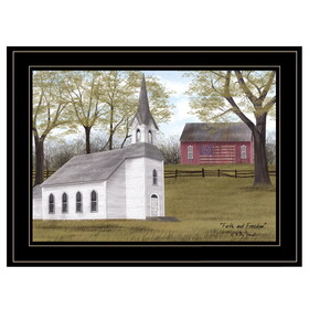 "Faith and Freedom" by Billy Jacobs, Ready to Hang Framed Print, Black Frame B06785366