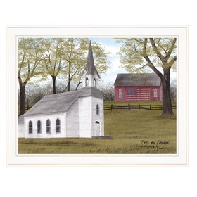 "Faith and Freedom" by Billy Jacobs, Ready to Hang Framed Print, White Frame B06785368