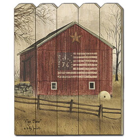 "Flag Barn" by Billy Jacobs, Printed Wall Art on a Wood Picket Fence B06785387