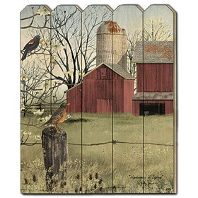 "Harbingers of Spring" by Billy Jacobs, Printed Wall Art on a Wood Picket Fence B06785389
