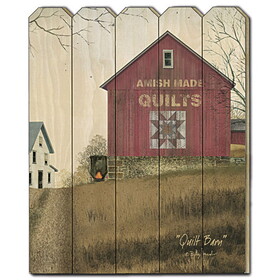 "Quilt Barn" by Billy Jacobs, Printed Wall Art on a Wood Picket Fence B06785394