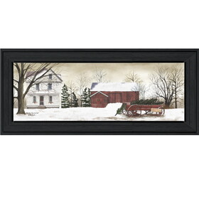 "Christmas Trees for Sale" by Billy Jacobs, Printed Wall Art, Ready to Hang Framed Poster, Black Frame B06785403